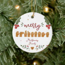 Aangepaste ASL Prettig Kerst Gingerbread handen
