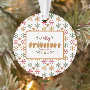 Aangepaste ASL Prettig Kerst Gingerbread Handen Ornament