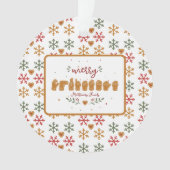 Aangepaste ASL Prettig Kerst Gingerbread Handen Ornament (voorkant)