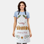 Aangepaste ASL Prettig Kerst Gingerbread Handen Schort (Gedragen)