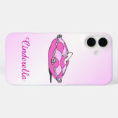 Aangepaste Assepoester Slipper op Roze Case-Mate iPhone Case (Achterkant (horizontaal))