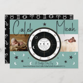 Aangepaste asstrologie Aankondiging zonemonteken (Voorkant / Achterkant)