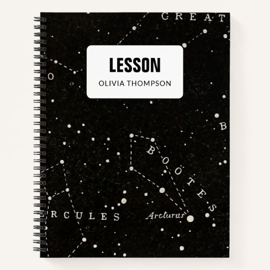 Aangepaste  astrologie samenstelling les notitieboek (Voorkant)