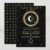 Aangepaste Astrologie Zodiac Maan Teken Bewaar de  Kaart (Voorkant / Achterkant)