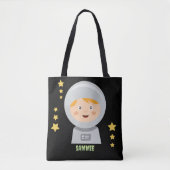 Aangepaste Astronaut Halloween Trick Treat Tote Bag (Voorkant)
