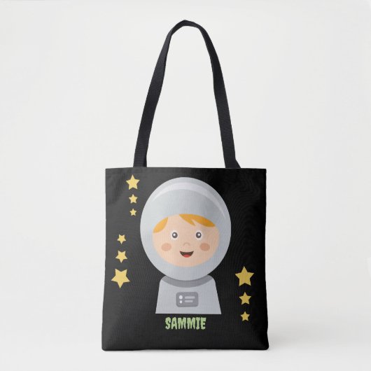 Aangepaste Astronaut Halloween Trick Treat Tote Bag (Voorkant)