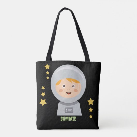 Aangepaste Astronaut Halloween Trick Treat Tote Bag (Achterkant)
