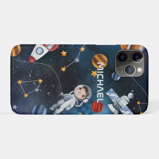 Aangepaste astronaut in de buitenruimte Case-Mate iPhone case (Achterkant (horizontaal))