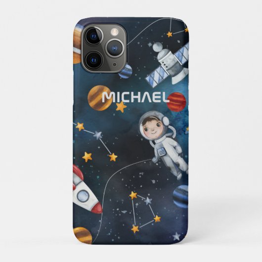 Aangepaste astronaut in de buitenruimte Case-Mate iPhone case (Achterkant)