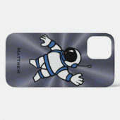 Aangepaste astronaut met blauwe accenten in de rui Case-Mate iPhone case (Achterkant (horizontaal))