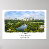 Aangepaste Atlanta Muurkunst, Georgia Poster (Voorkant)