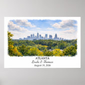 Aangepaste Atlanta Muurkunst, Georgia Poster (Voorkant)