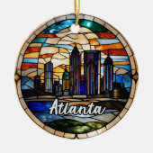 Aangepaste Atlanta Skyline Keramisch Ornament (Voorkant)