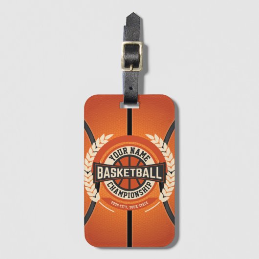 Aangepaste atleet van de Speler van het Basketball Bagagelabel (Voorkant (verticaal))