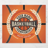 Aangepaste atleet van de Speler van het Basketball Bier Etiket (Enkel label)