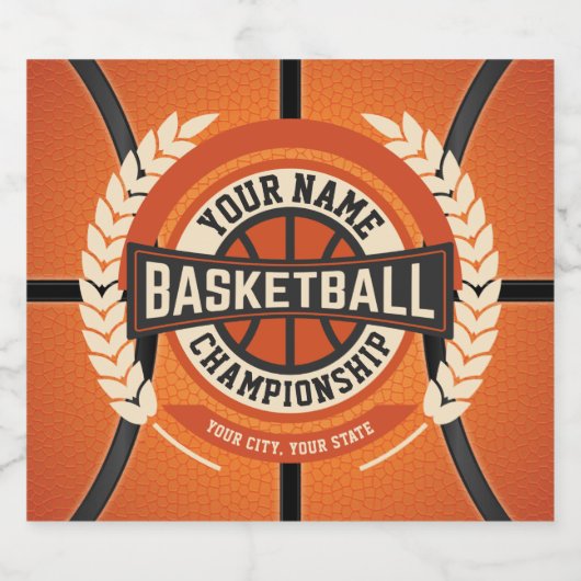 Aangepaste atleet van de Speler van het Basketball Bier Etiket (Enkel label)