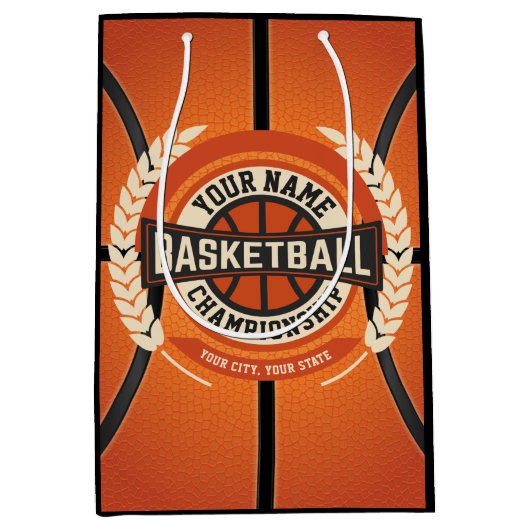 Aangepaste atleet van de Speler van het Basketball Medium Cadeauzakje (Voorkant)