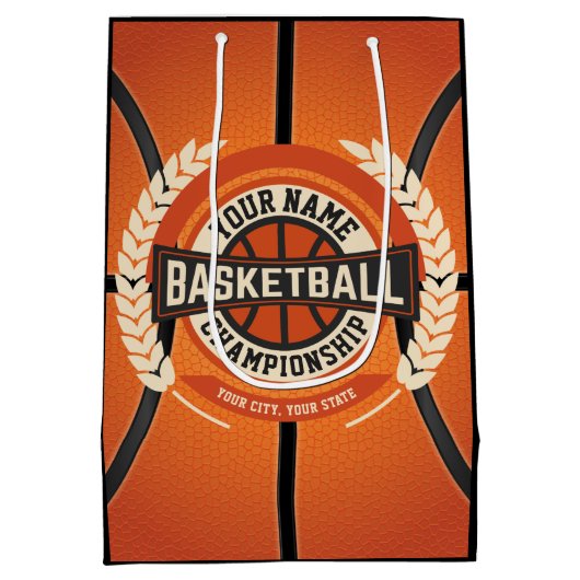 Aangepaste atleet van de Speler van het Basketball Medium Cadeauzakje (Achterkant)