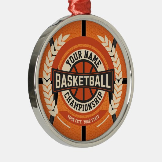 Aangepaste atleet van de Speler van het Basketball Metalen Ornament (Rechts)