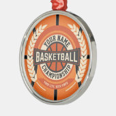 Aangepaste atleet van de Speler van het Basketball Metalen Ornament (Links)