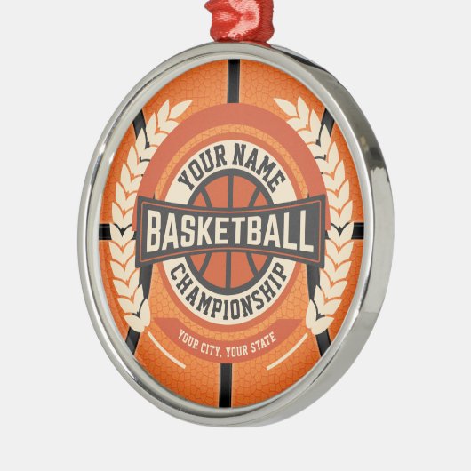 Aangepaste atleet van de Speler van het Basketball Metalen Ornament (Links)