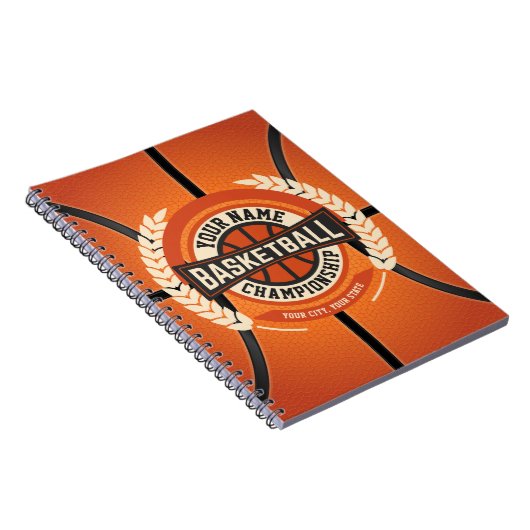 Aangepaste atleet van de Speler van het Basketball Notitieboek (Rechterzijde)