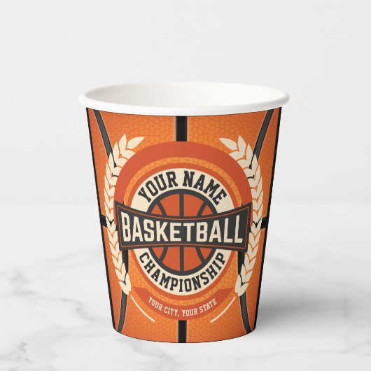 Aangepaste atleet van de Speler van het Basketball Papieren Bekers (Voorkant)