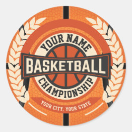 Aangepaste atleet van de Speler van het Basketball Ronde Sticker