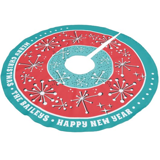 Aangepaste Atomic Sputnik Mid Century Modern Kerstboom Rok (Gekanteld)