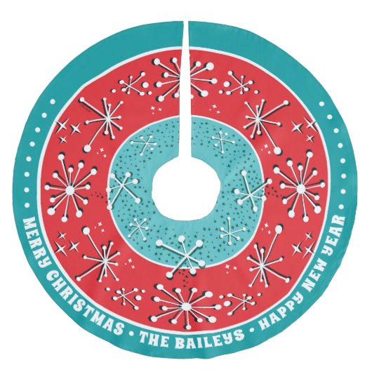 Aangepaste Atomic Sputnik Mid Century Modern Kerstboom Rok (Voorkant)