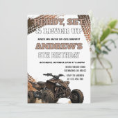 Aangepaste ATV Racing jochie verjaardagsfeestje ui Kaart (Staand voorkant)