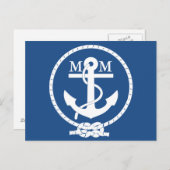 Aangepaste  auditieve anker en lijn briefkaart (Voorkant / Achterkant)