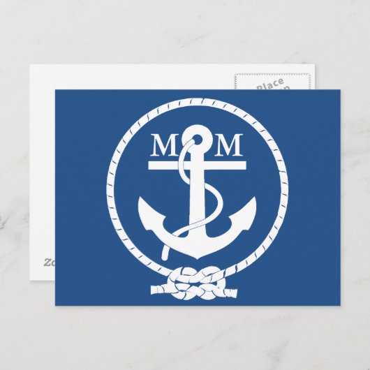 Aangepaste  auditieve anker en lijn briefkaart (Voorkant / Achterkant)