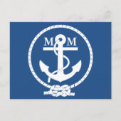 Aangepaste  auditieve anker en lijn briefkaart (Voorkant)