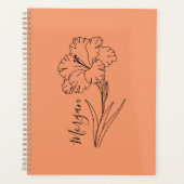 Aangepaste augustus Gladiolus Geboortebloem Gift v Planner (Voorkant)