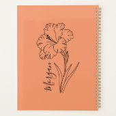 Aangepaste augustus Gladiolus Geboortebloem Gift v Planner (Achterkant)
