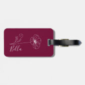 Aangepaste augustus Poppy Geboorte Bloem Gift voor Bagagelabel (Achterkant horizontaal)