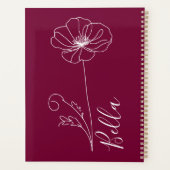 Aangepaste augustus Poppy Geboorte Bloem Gift voor Planner (Achterkant)