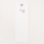 Aangepaste augustus Poppy Geboorte Bloem Gift voor Yogamat (Achterkant)