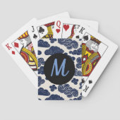 Aangepaste Auspicious Clouds Monogram-spelkaarten Pokerkaarten (Achterkant)