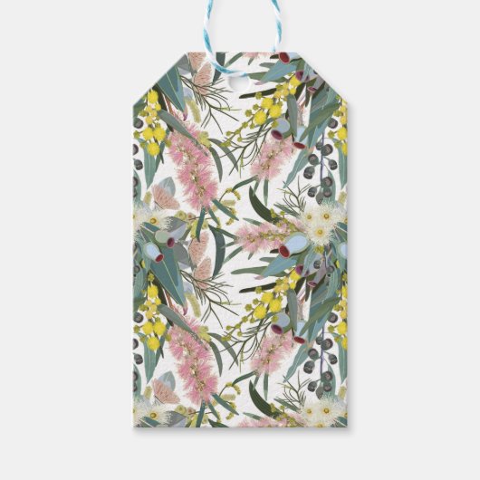 Aangepaste Aussie Native Struik Blooms Cadeaulabel (Voorkant)