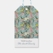 Aangepaste Aussie Native Struik Blooms Summer Blue Cadeaulabel (Achterkant)