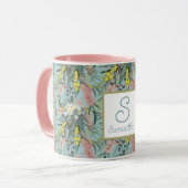 Aangepaste Aussie Native Struik Blooms Summer Blue Mok (Voorkant links)