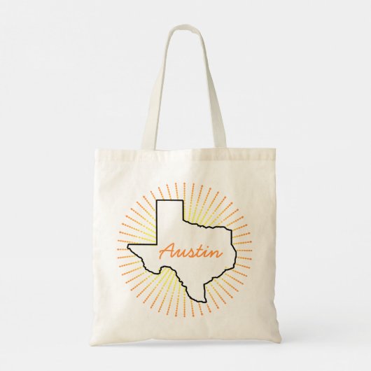 Aangepaste Austin Texas Souvenir Canvas tas (Achterkant)