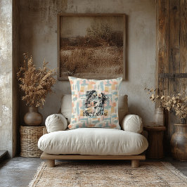 Aangepaste Australian Shepherd Portret Abstract Te Kussen