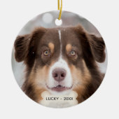 Aangepaste Australische Herder Hond Foto Keramisch Ornament (Voorkant)