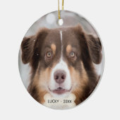 Aangepaste Australische Herder Hond Foto Keramisch Ornament (Links)