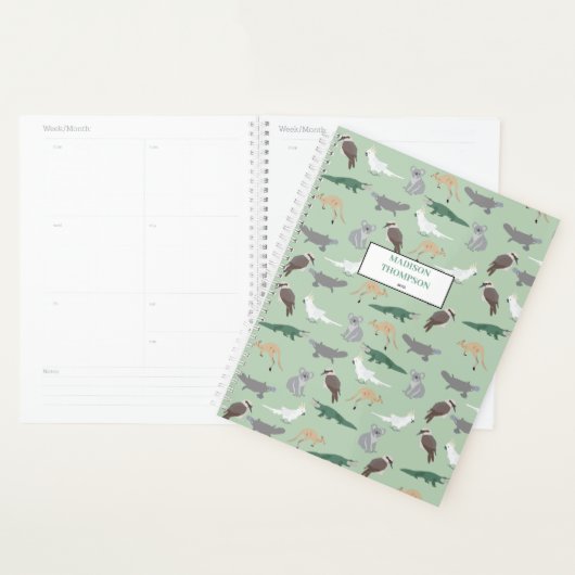 Aangepaste Australische inheemse dieren eucalyptus Planner (Display)
