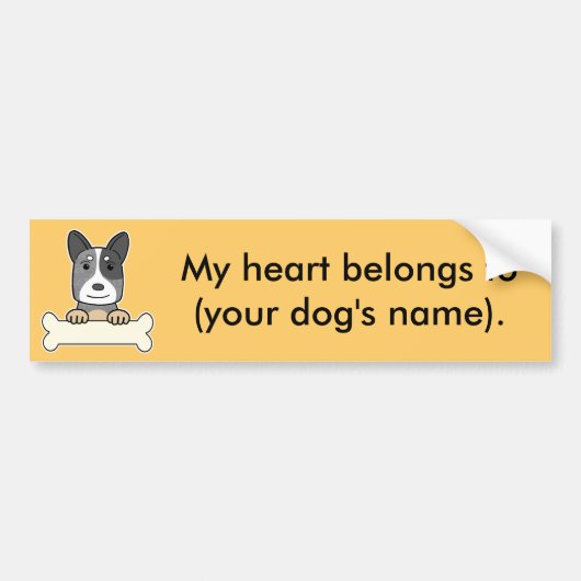 Aangepaste Australische koeienhond Bumpersticker (Voorkant)
