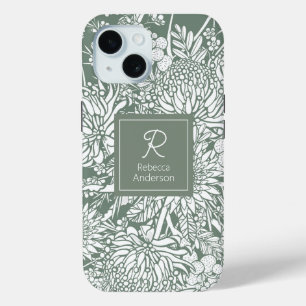 Aangepaste Australische land tuin - Sage iPhone 15 Case